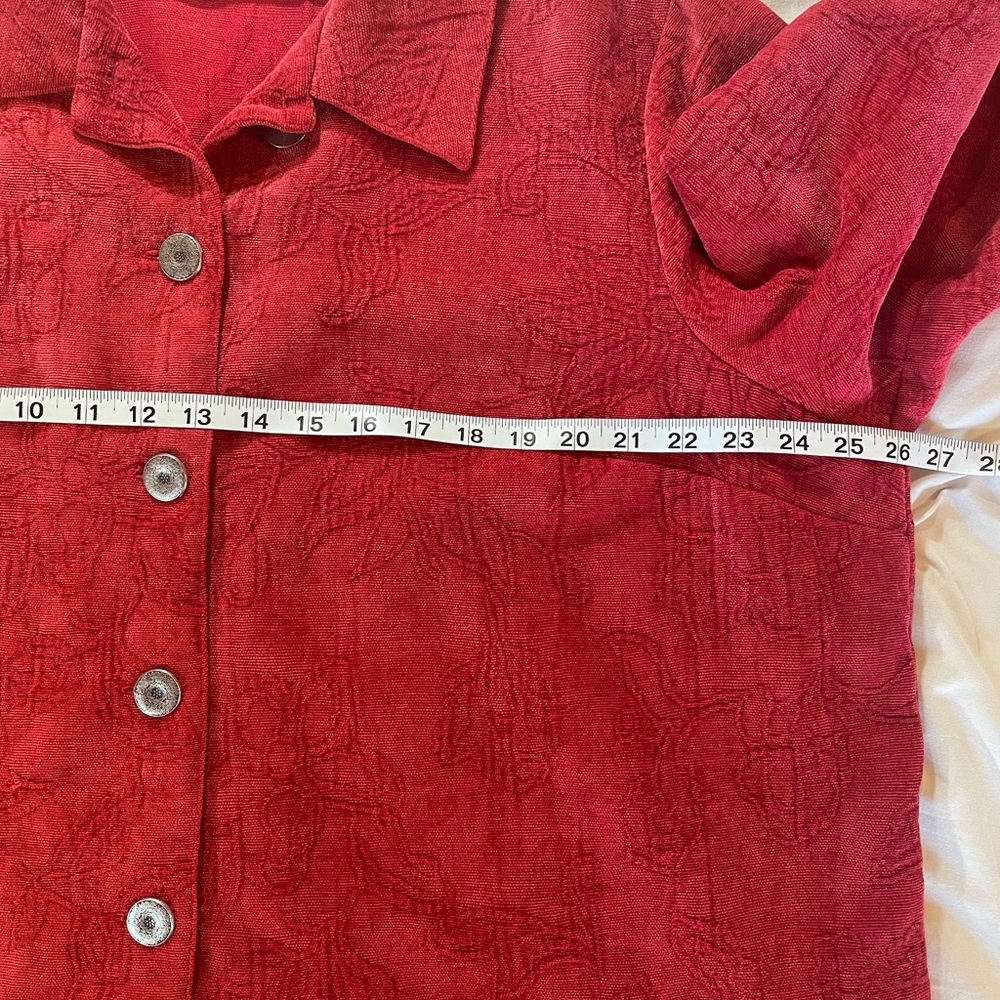 Vibrant Red Button-Up Jacket - Picture 5 of 7
